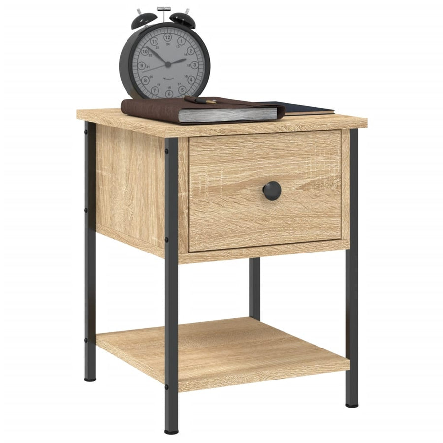 Nachtkastjes 34X35,5X45 Cm Kleurig 2 Sonoma eiken
