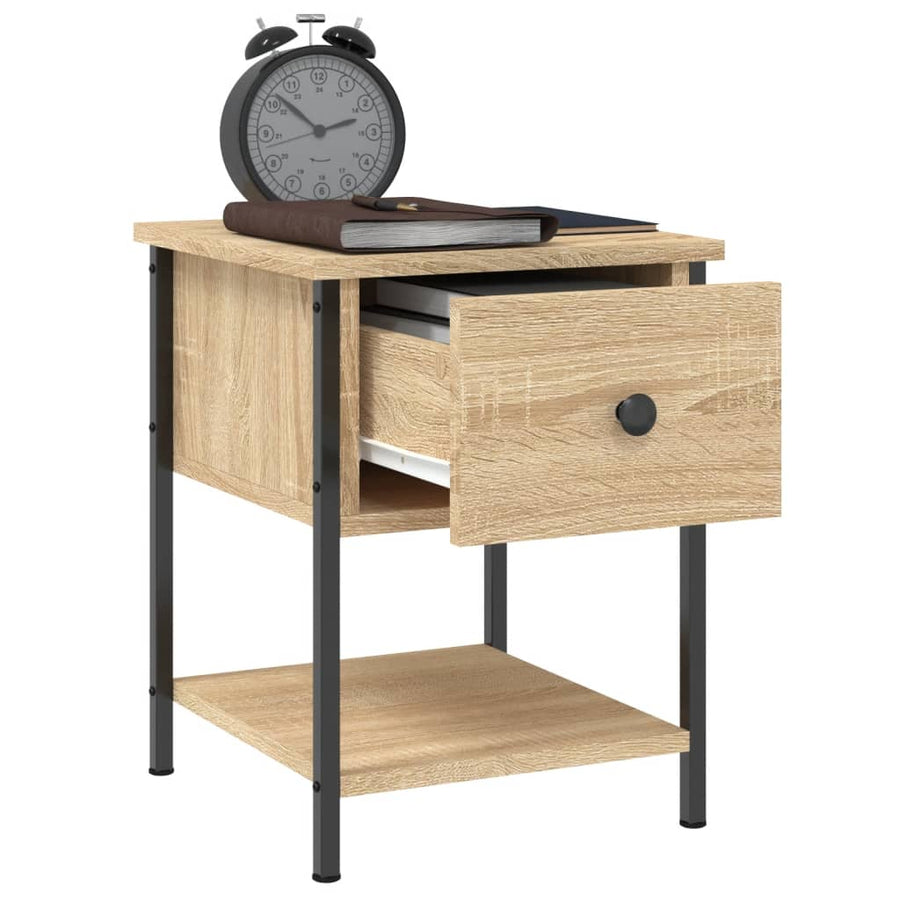 Nachtkastjes 34X35,5X45 Cm Kleurig 2 Sonoma eiken
