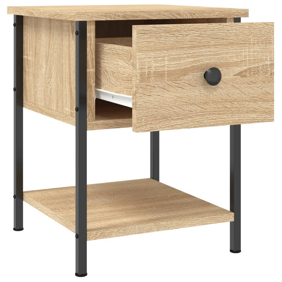 Nachtkastjes 34X35,5X45 Cm Kleurig 2 Sonoma eiken