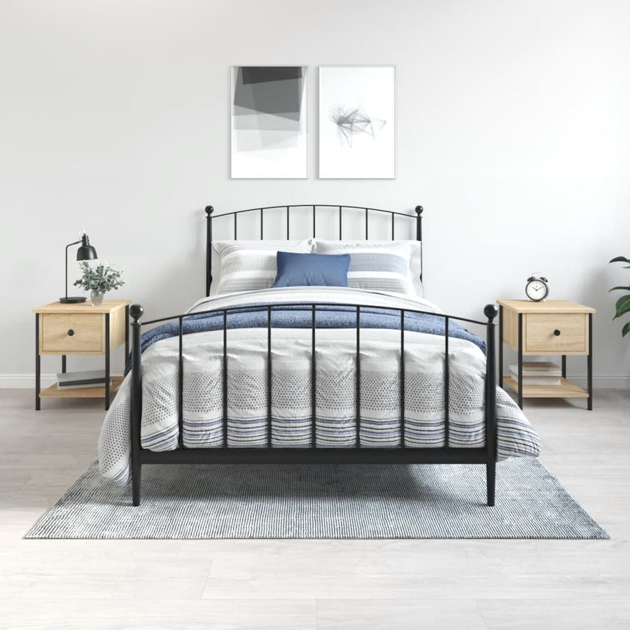 Nachtkastjes 34X35,5X45 Cm Kleurig 2 Sonoma eiken