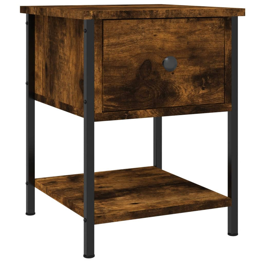 Nachtkastjes 34X35,5X45 Cm Bewerkt Hout Kleur 2 Gerookt eiken