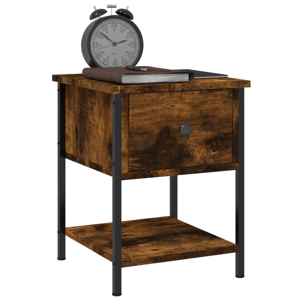 Nachtkastjes 34X35,5X45 Cm Bewerkt Hout Kleur 2 Gerookt eiken