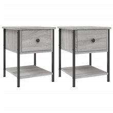 Nachtkastjes 34X35,5X45 Cm Bewerkt Hout Eiken 2 Grijs sonoma