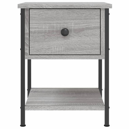 Nachtkastjes 34X35,5X45 Cm Bewerkt Hout Eiken 2 Grijs sonoma
