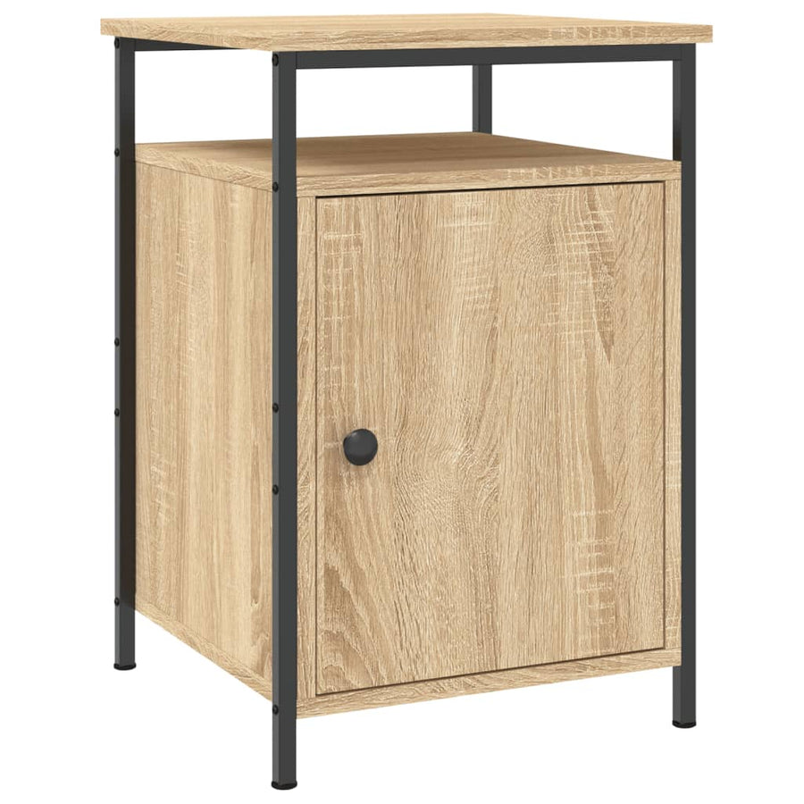 Nachtkastje 40X42X60 Cm Bewerkt Hout Kleurig 1 Sonoma eiken
