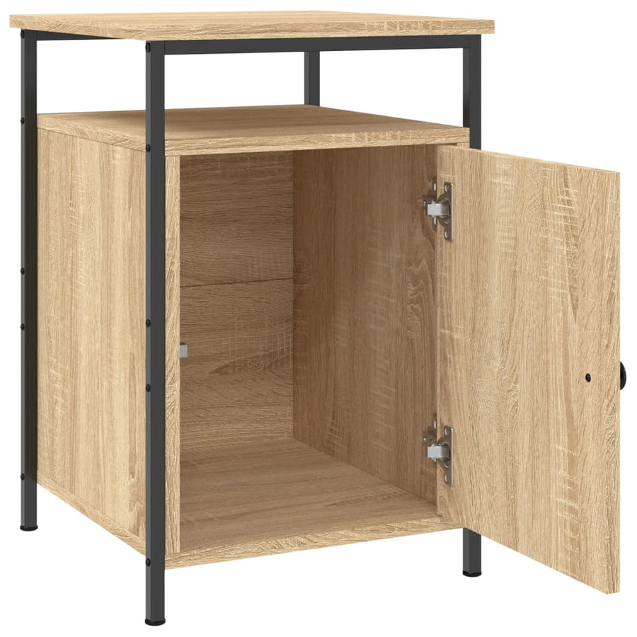 Nachtkastje 40X42X60 Cm Bewerkt Hout Kleurig 1 Sonoma eiken