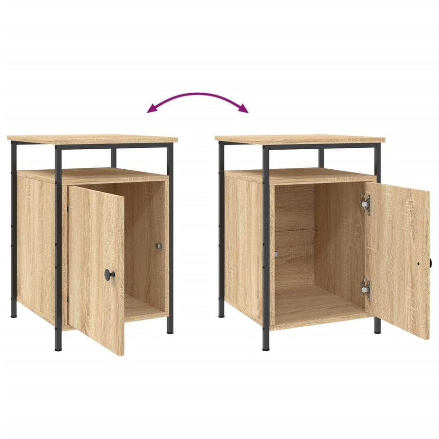 Nachtkastje 40X42X60 Cm Bewerkt Hout Kleurig 1 Sonoma eiken