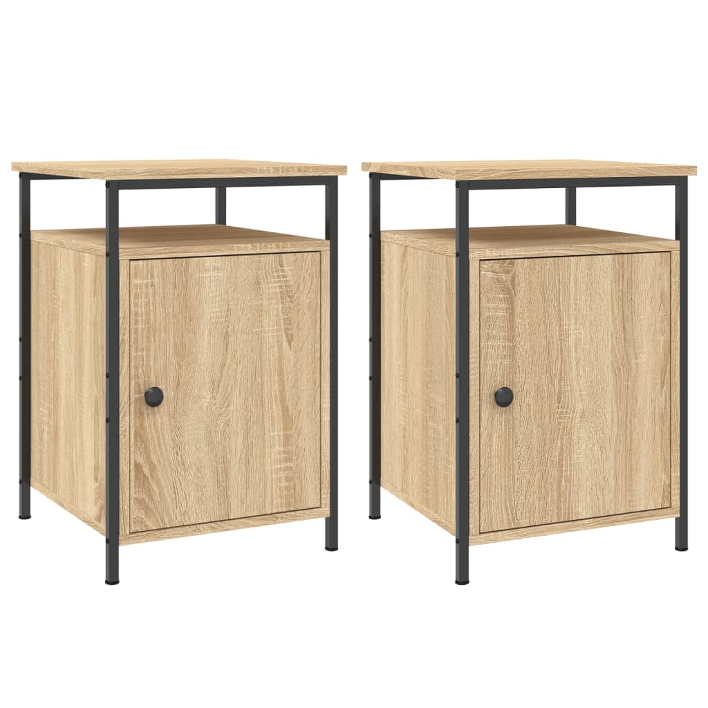 Nachtkastjes 40X4X60 Cm Bewerkt Hout Kleurig 2 Sonoma eiken