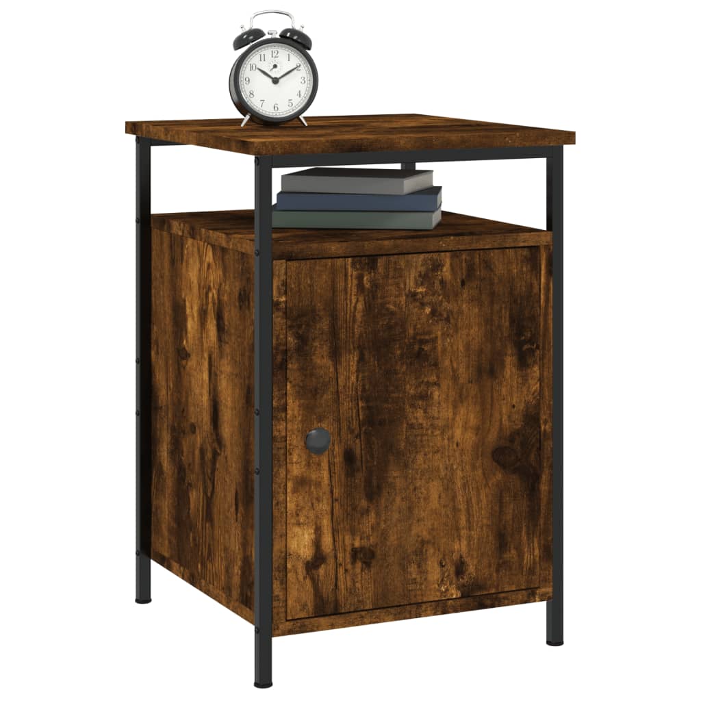 Nachtkastjes 2 St 40X42X60 Cm Bewerkt Hout Gerookt Eikenkleurig