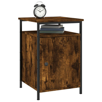 Nachtkastjes 2 St 40X42X60 Cm Bewerkt Hout Gerookt Eikenkleurig