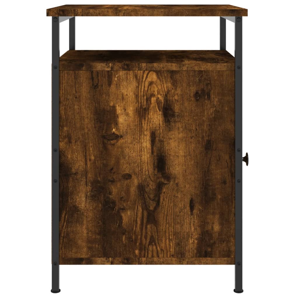 Nachtkastjes 2 St 40X42X60 Cm Bewerkt Hout Gerookt Eikenkleurig