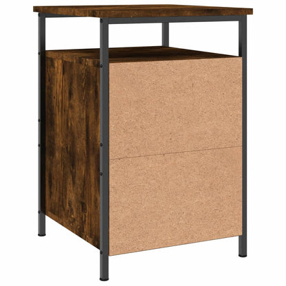 Nachtkastjes 2 St 40X42X60 Cm Bewerkt Hout Gerookt Eikenkleurig