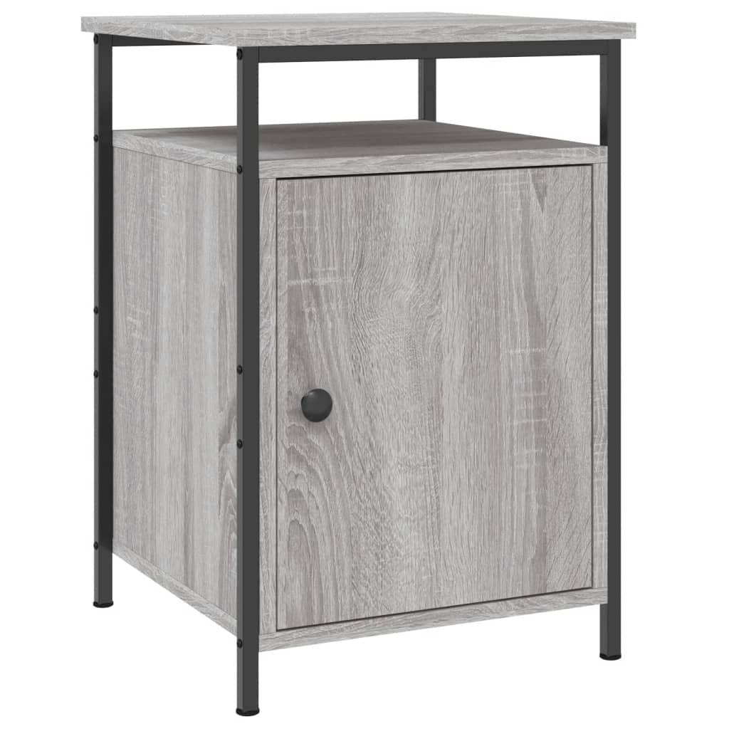 Nachtkastjes 40X4X60 Cm Bewerkt Hout Eiken 2 Grijs sonoma
