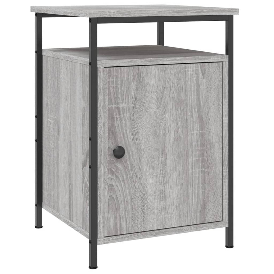 Nachtkastjes 40X4X60 Cm Bewerkt Hout Eiken 2 Grijs sonoma