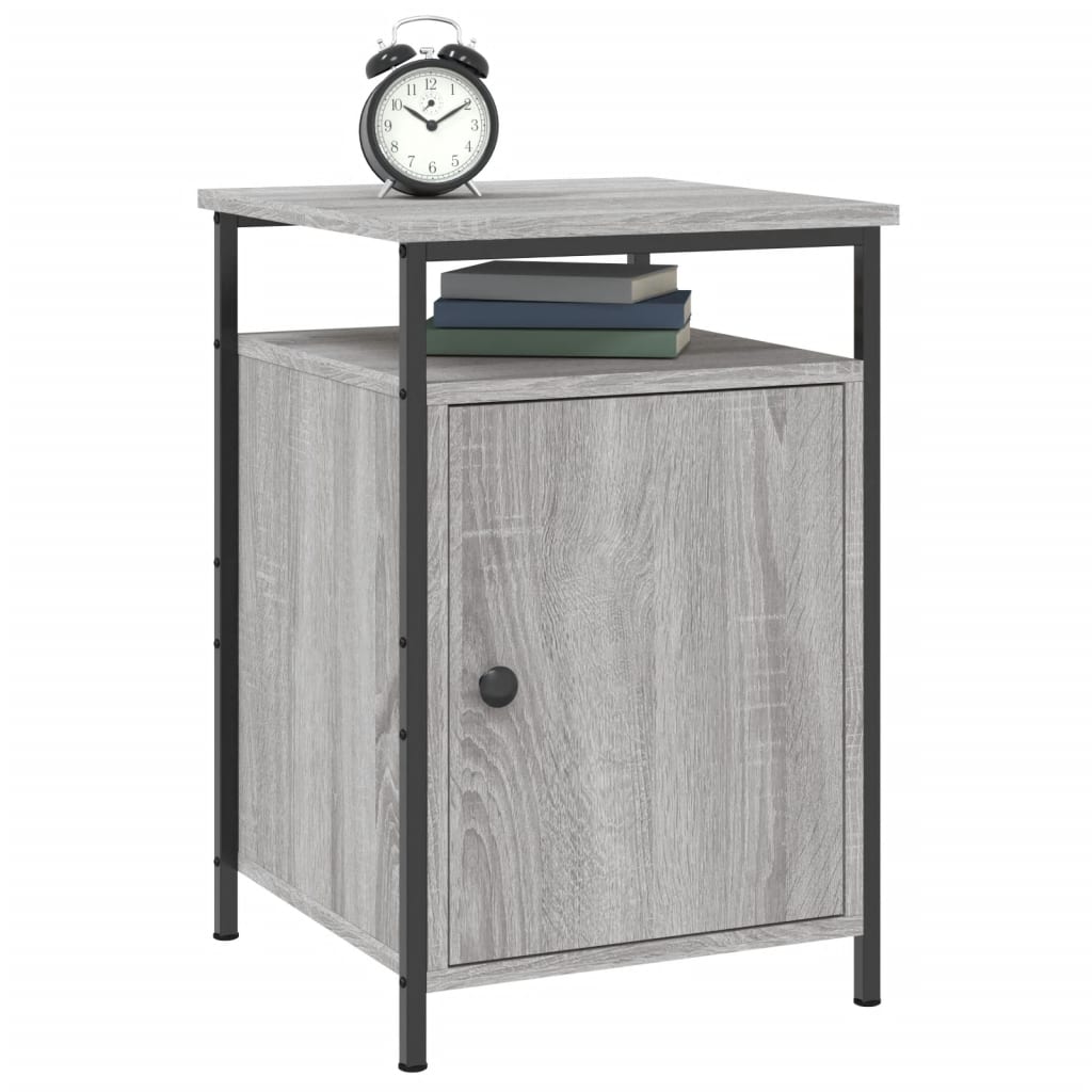 Nachtkastjes 40X4X60 Cm Bewerkt Hout Eiken 2 Grijs sonoma