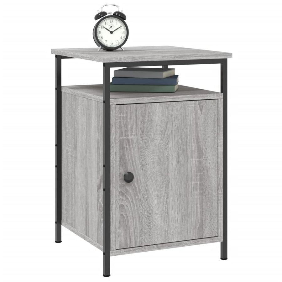 Nachtkastjes 40X4X60 Cm Bewerkt Hout Eiken 2 Grijs sonoma
