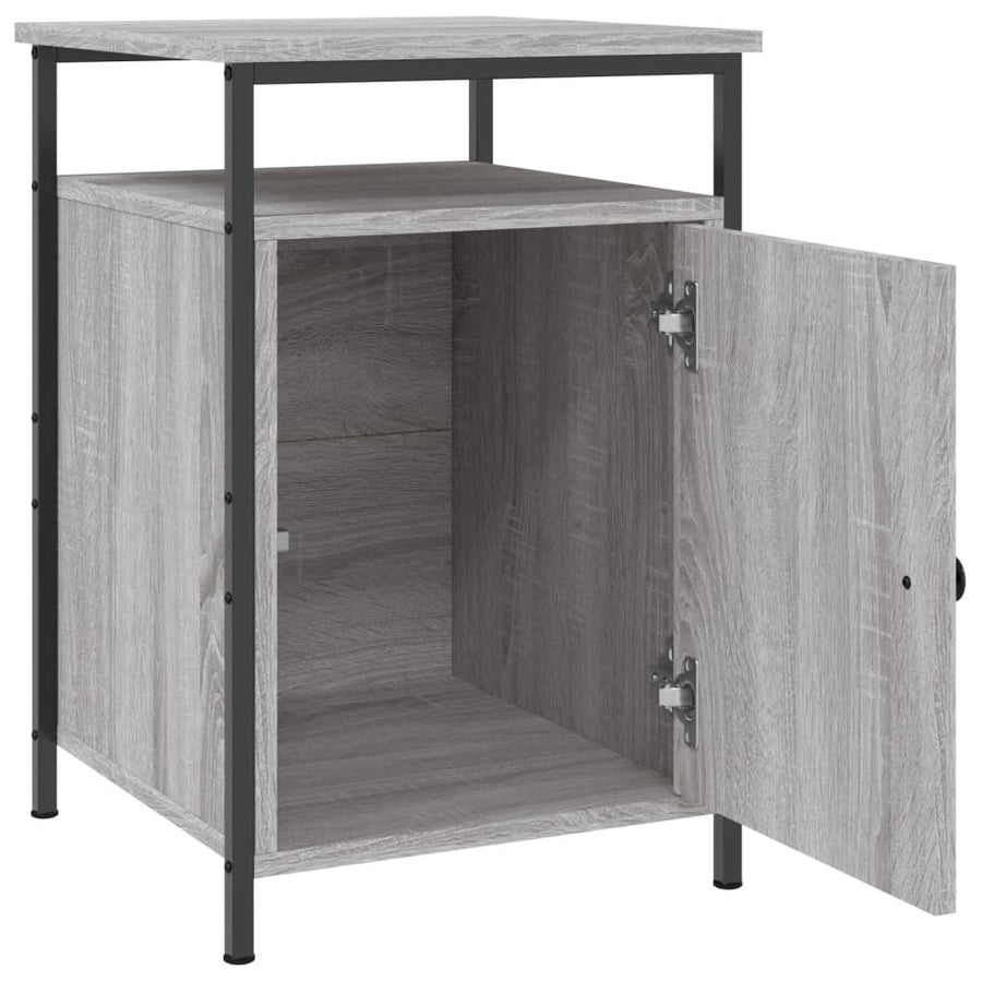 Nachtkastjes 40X4X60 Cm Bewerkt Hout Eiken 2 Grijs sonoma