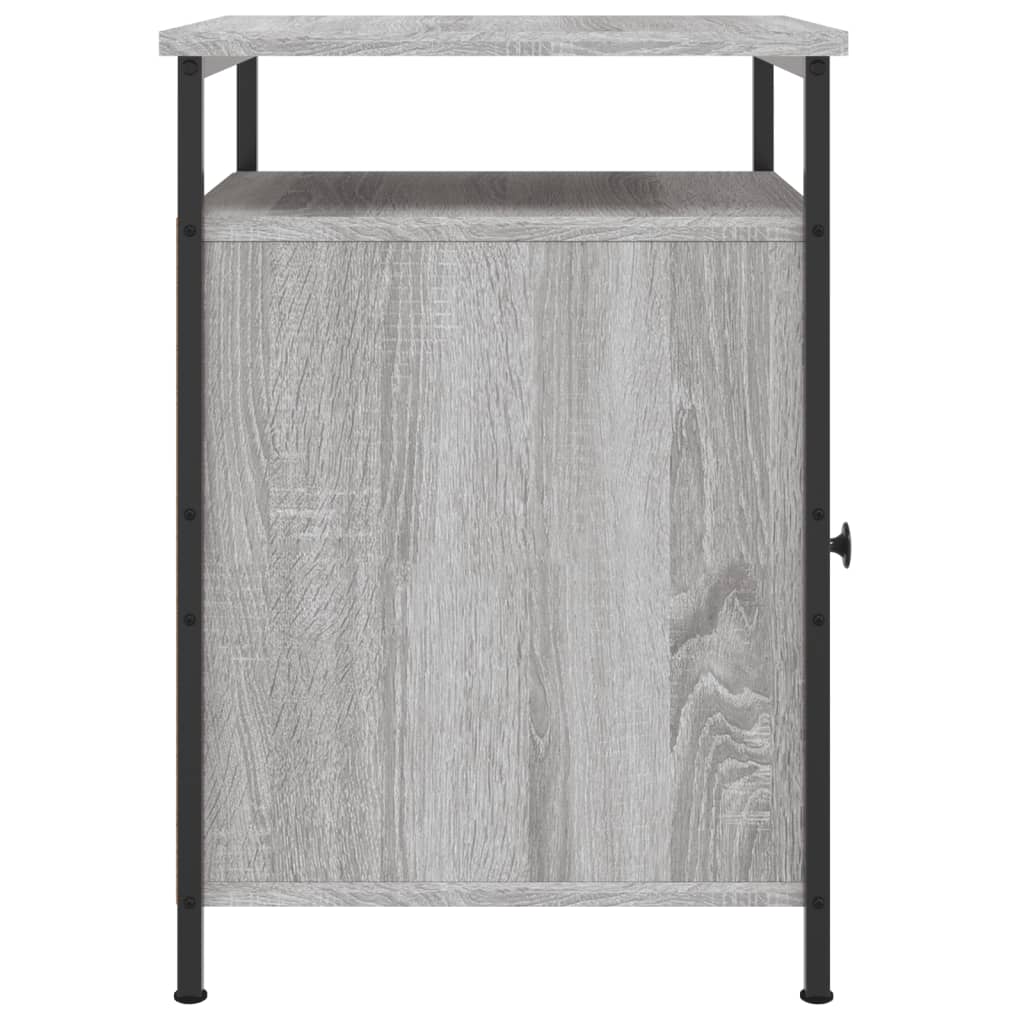 Nachtkastjes 40X4X60 Cm Bewerkt Hout Eiken 2 Grijs sonoma