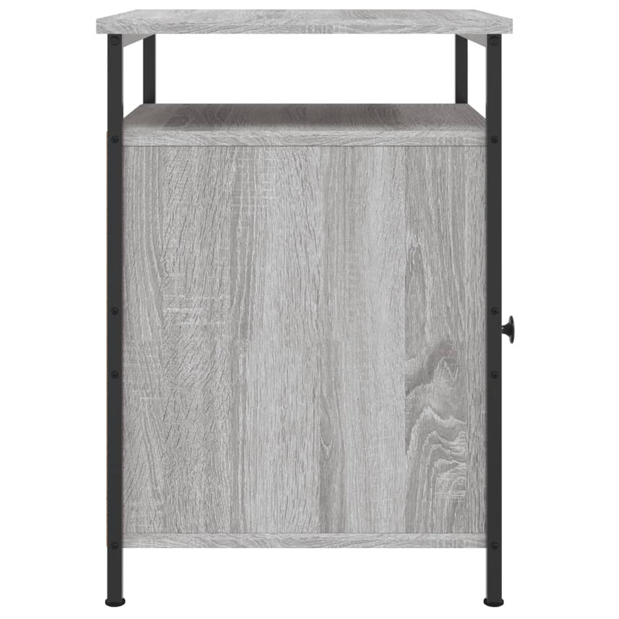 Nachtkastjes 40X4X60 Cm Bewerkt Hout Eiken 2 Grijs sonoma