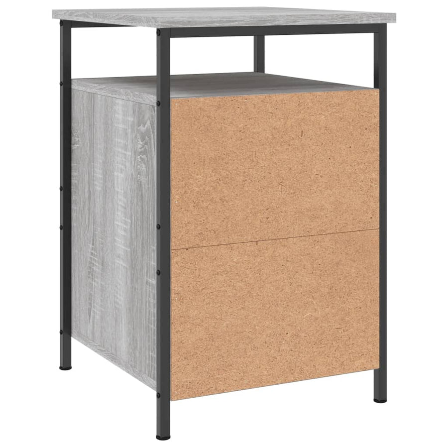 Nachtkastjes 40X4X60 Cm Bewerkt Hout Eiken 2 Grijs sonoma