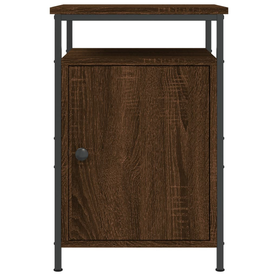 Nachtkastje 40X42X60 Cm Bewerkt Hout Bruin Eikenkleur