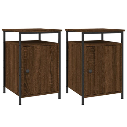 Nachtkastjes 40X4X60 Cm Bewerkt Hout Bruin Eikenkleur 2 Bruineiken
