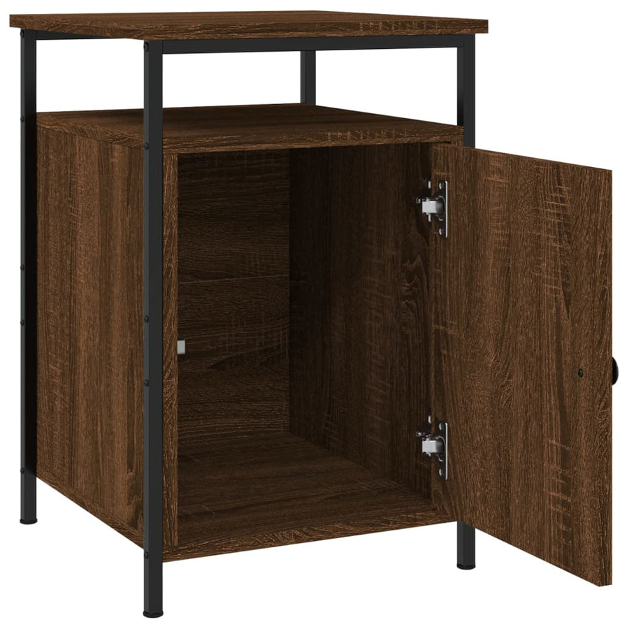 Nachtkastjes 40X4X60 Cm Bewerkt Hout Bruin Eikenkleur 2 Bruineiken