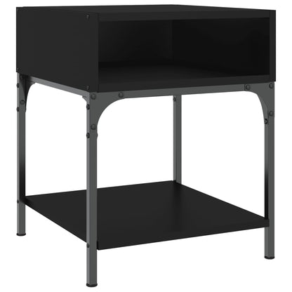 Nachtkastjes 2 St 40X41X50 Cm Bewerkt Hout Zwart