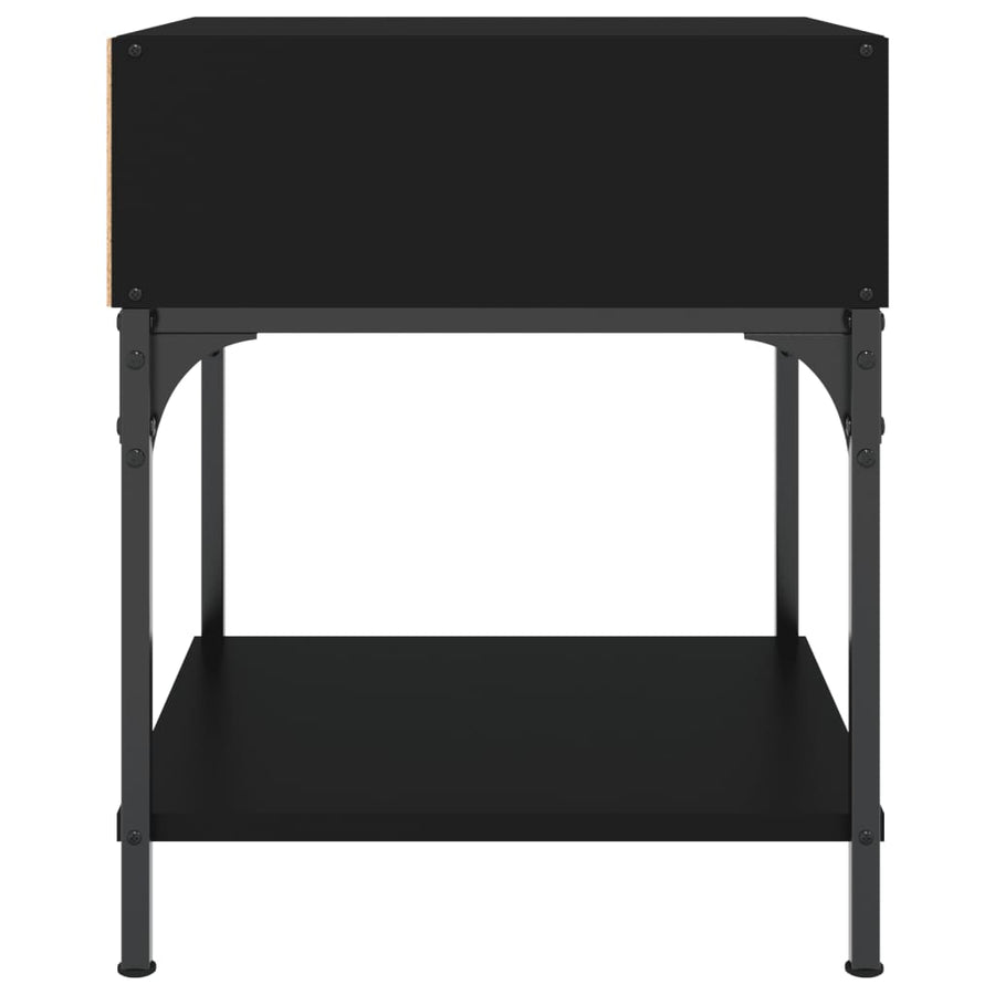 Nachtkastjes 2 St 40X41X50 Cm Bewerkt Hout Zwart
