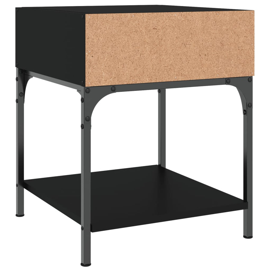 Nachtkastjes 2 St 40X41X50 Cm Bewerkt Hout Zwart
