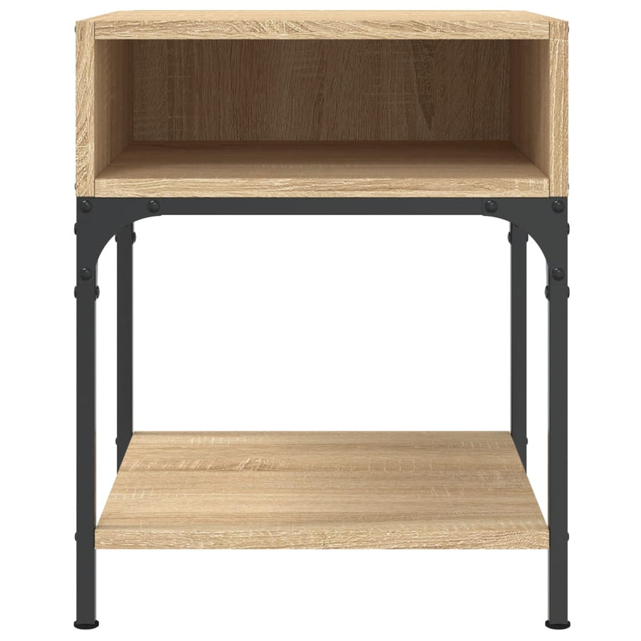 Nachtkastje 40x41x50 cm bewerkt hout sonoma eikenkleurig
