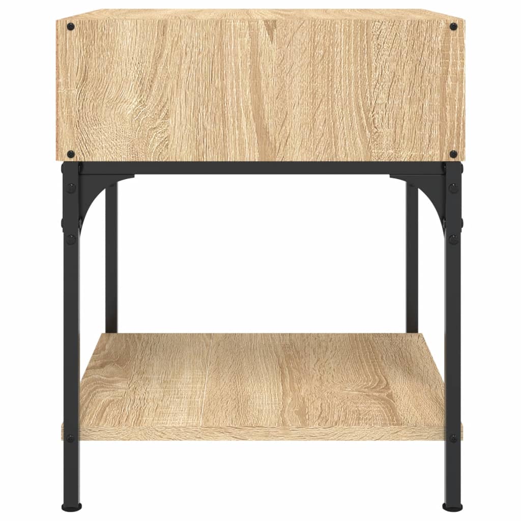 Nachtkastje 40x41x50 cm bewerkt hout sonoma eikenkleurig