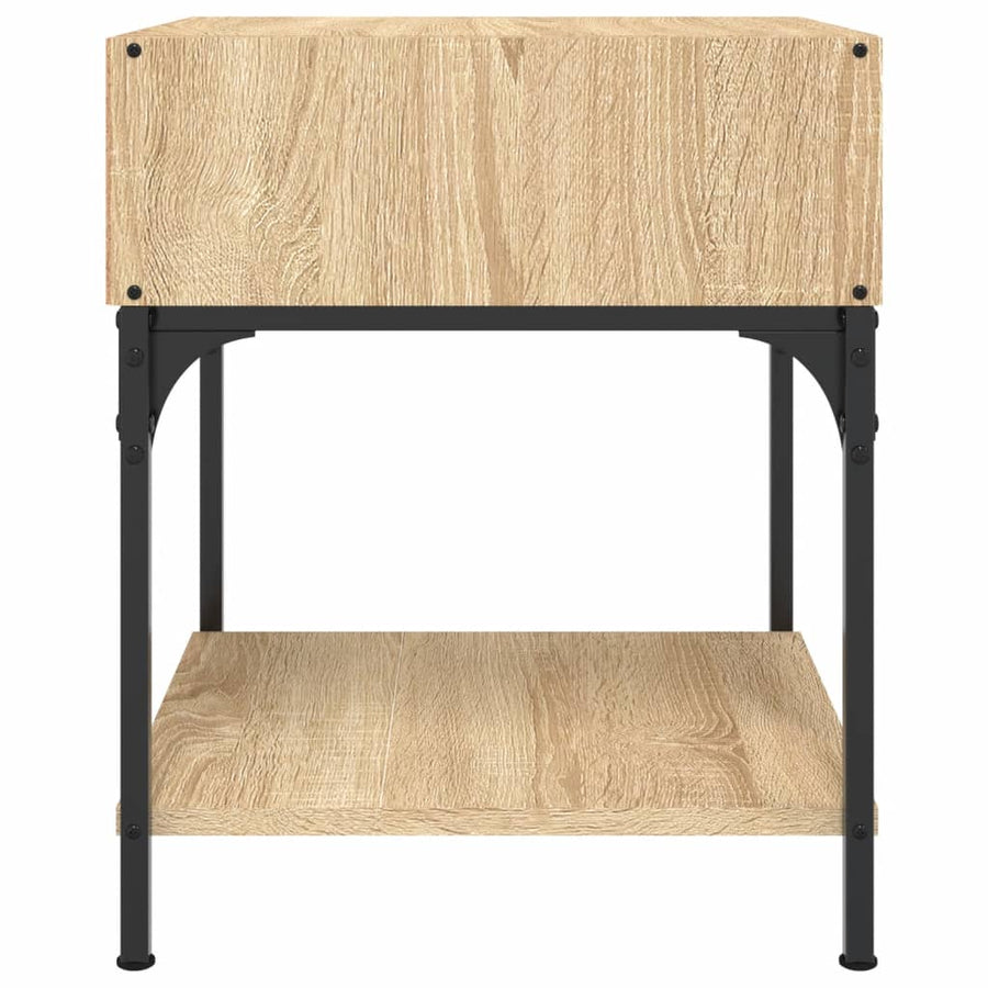 Nachtkastje 40x41x50 cm bewerkt hout sonoma eikenkleurig