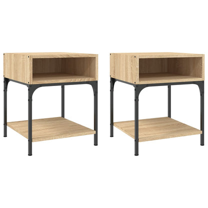 Nachtkastjes 2 St 40X41X50 Cm Bewerkt Hout Sonoma Eikenkleurig