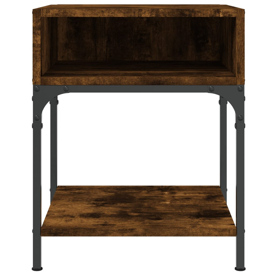Nachtkastjes 2 St 40X41X50 Cm Bewerkt Hout Gerookt Eikenkleurig