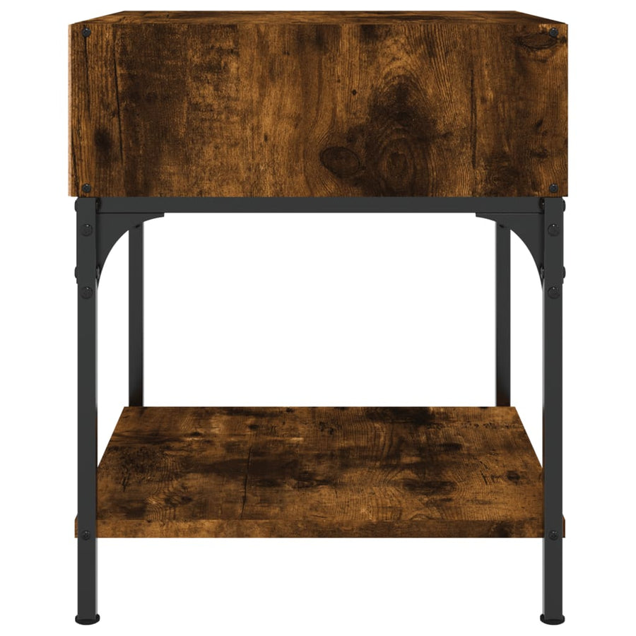 Nachtkastjes 2 St 40X41X50 Cm Bewerkt Hout Gerookt Eikenkleurig