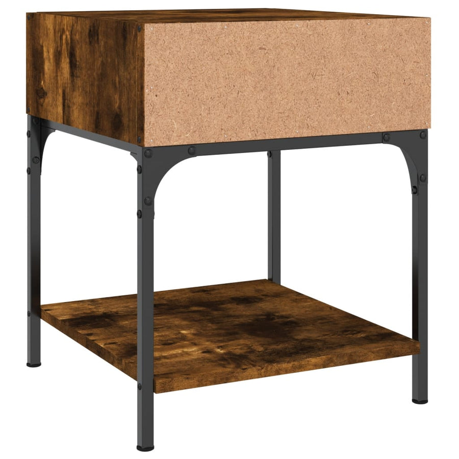Nachtkastjes 2 St 40X41X50 Cm Bewerkt Hout Gerookt Eikenkleurig