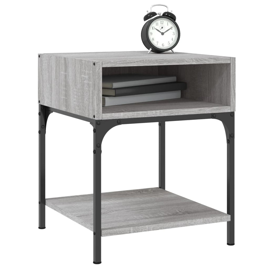 Nachtkastjes 2 St 40X41X50 Cm Bewerkt Hout Grijs Sonoma Eiken