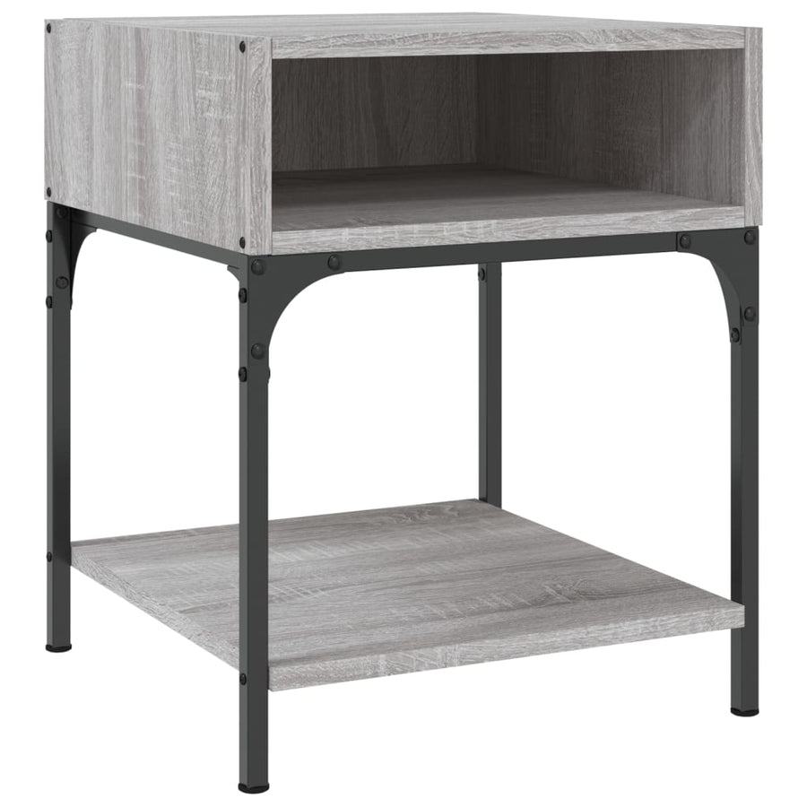 Nachtkastjes 2 St 40X41X50 Cm Bewerkt Hout Grijs Sonoma Eiken