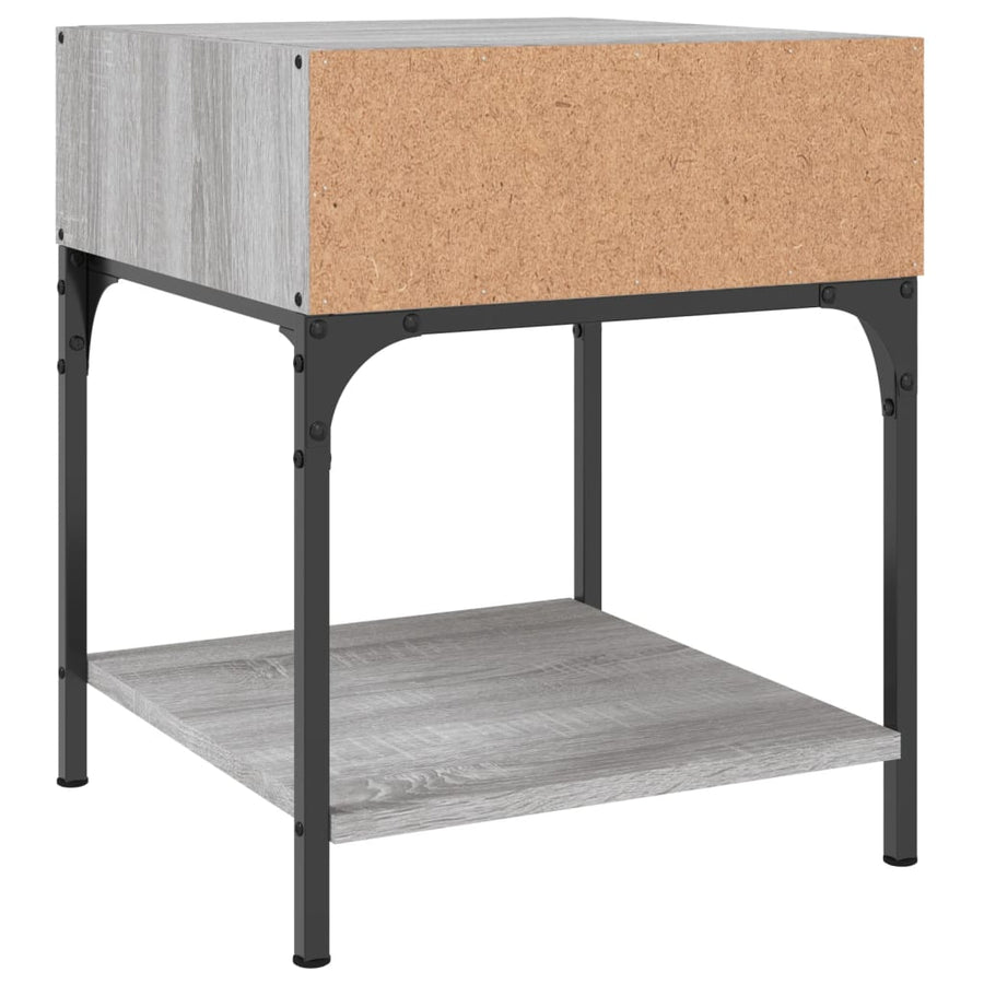 Nachtkastjes 2 St 40X41X50 Cm Bewerkt Hout Grijs Sonoma Eiken