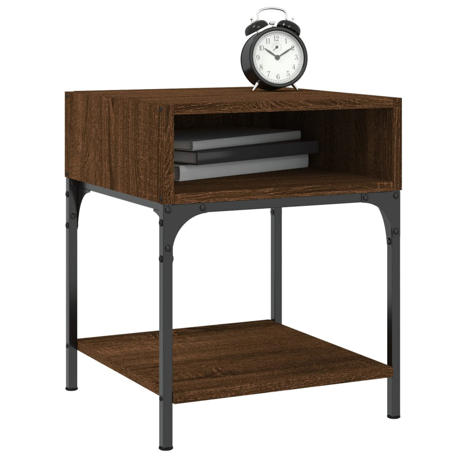 Nachtkastjes 2 St 40X41X50 Cm Bewerkt Hout Bruin Eikenkleur