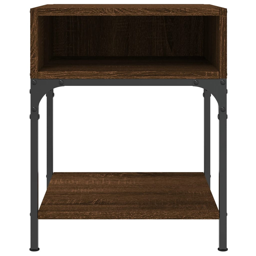 Nachtkastjes 2 St 40X41X50 Cm Bewerkt Hout Bruin Eikenkleur