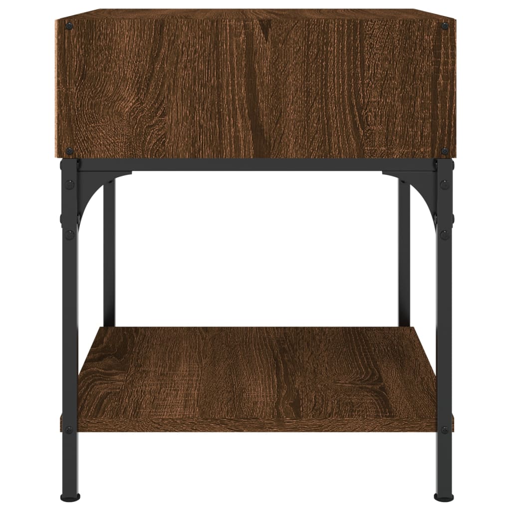 Nachtkastjes 2 St 40X41X50 Cm Bewerkt Hout Bruin Eikenkleur