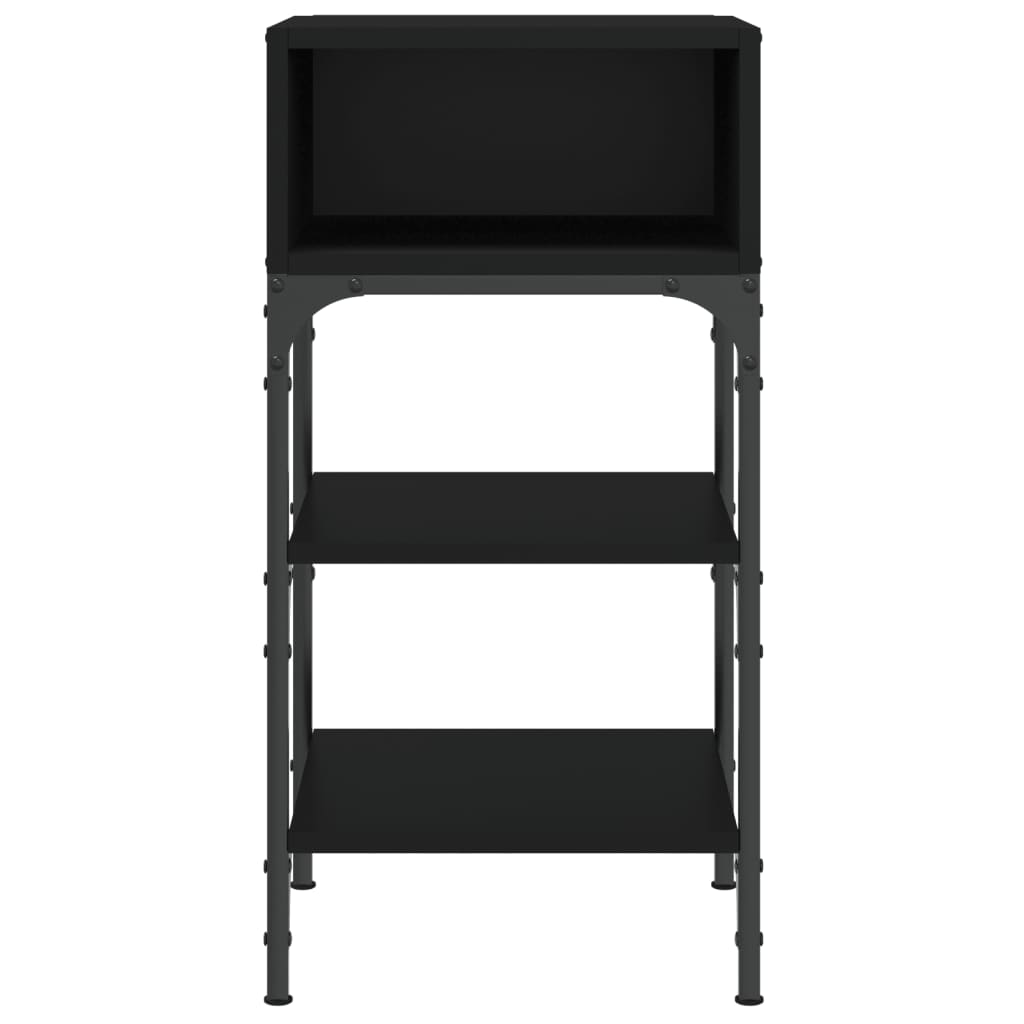 Nachtkastjes 2 St 35X34,5X70 Cm Bewerkt Hout Zwart