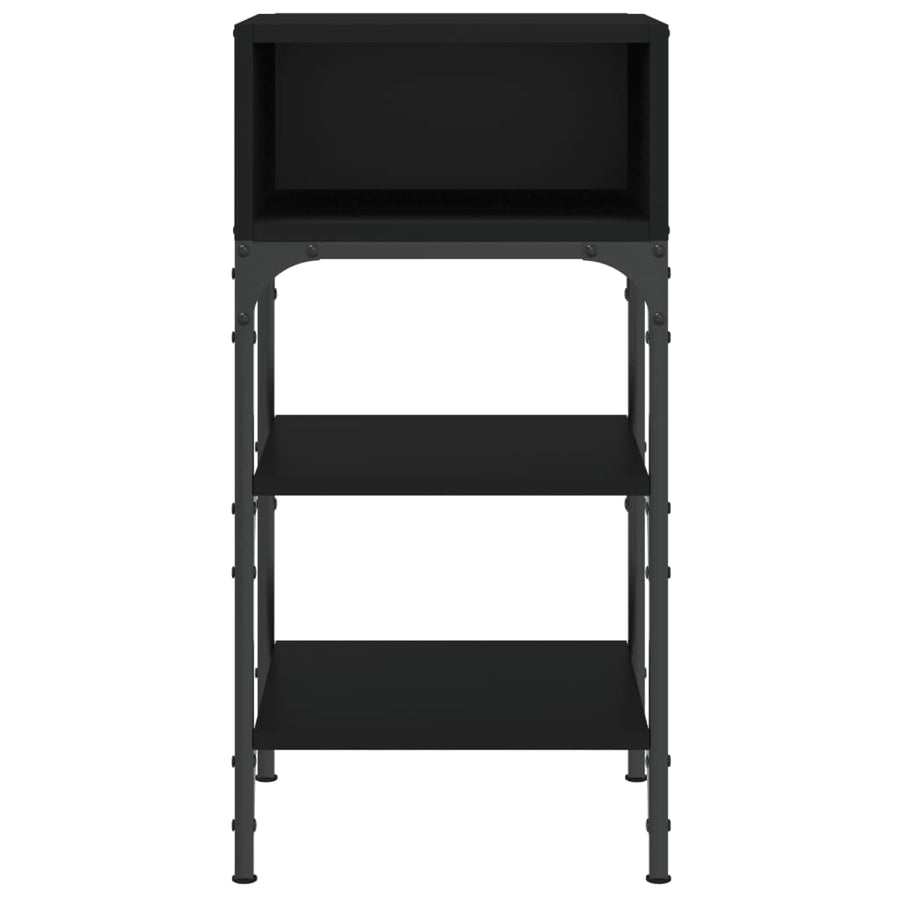 Nachtkastjes 2 St 35X34,5X70 Cm Bewerkt Hout Zwart