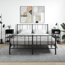 Nachtkastjes 2 St 35X34,5X70 Cm Bewerkt Hout Zwart