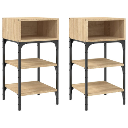 Nachtkastjes 2 St 35X34,5X70 Cm Sonoma Eikenkleurig