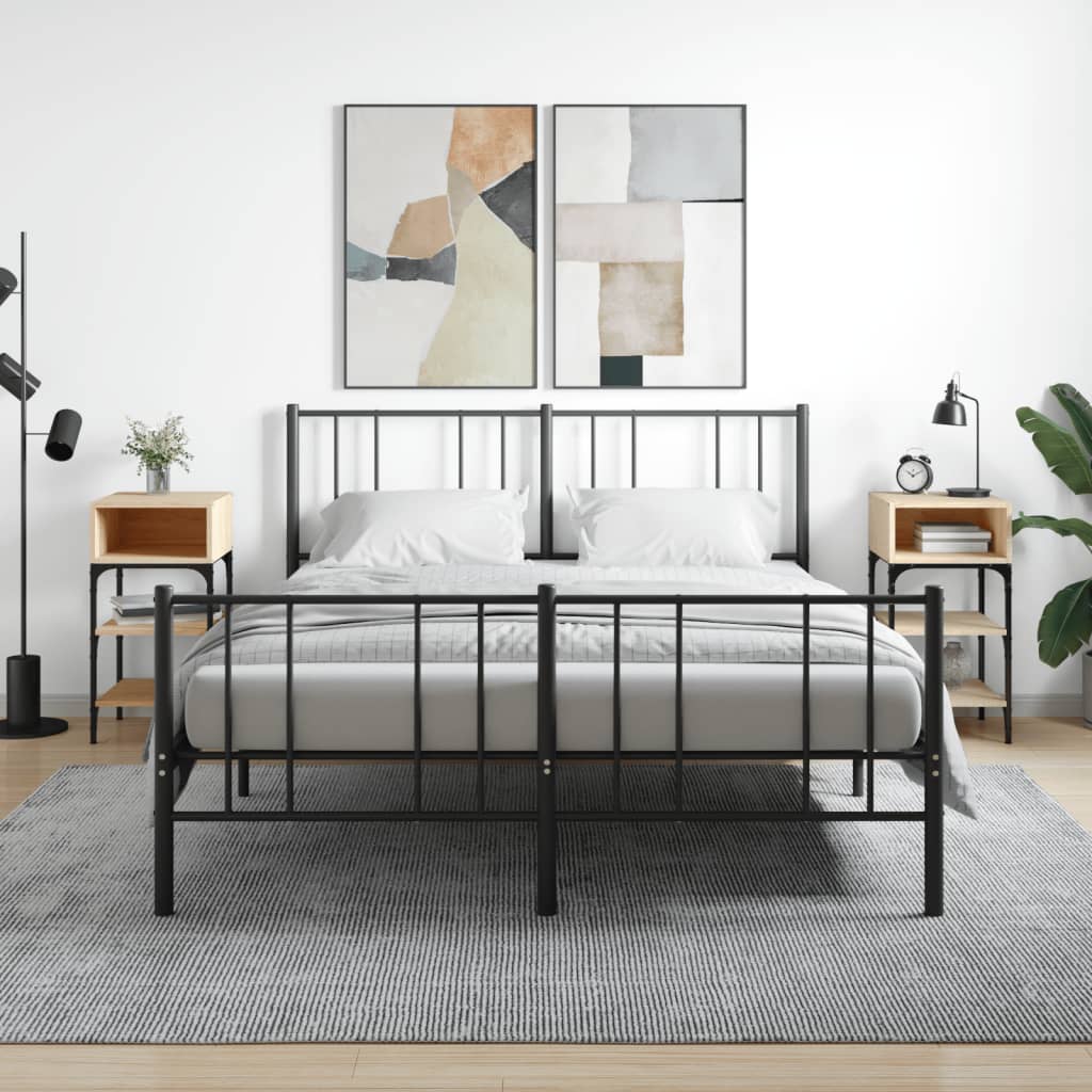Nachtkastjes 2 St 35X34,5X70 Cm Sonoma Eikenkleurig