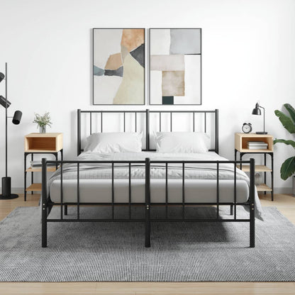 Nachtkastjes 2 St 35X34,5X70 Cm Sonoma Eikenkleurig