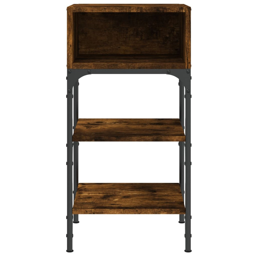 Nachtkastjes 2 St 35X34,5X70 Cm Bewerkt Hout Gerookt Eikenkleur